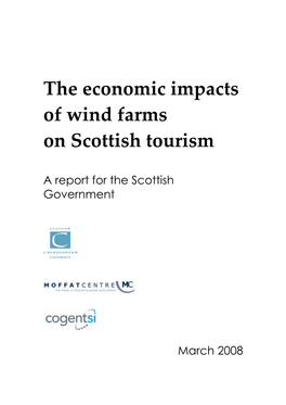 The Economic Impacts of Wind Farms on Scottish Tourism