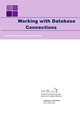 Working with Database Connections