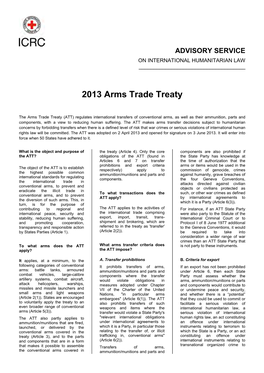 2013 Arms Trade Treaty