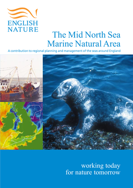 Mid North Sea Marine Natural Area a Contribution to Regional Planning and Management of the Seas Around England