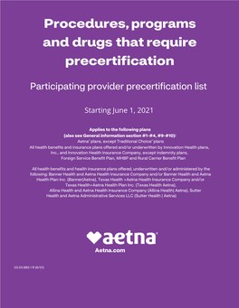 Aetna PA Info