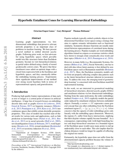 Hyperbolic Entailment Cones for Learning Hierarchical Embeddings