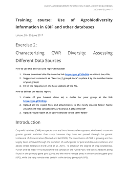 CWR Diversity: Assessing Different Data Sources