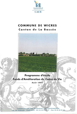 COMMUNE DE WICRES Canton De La Bassée