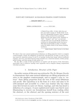 Point Set Topology As Diagram Chasing Computations