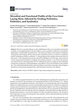 Microbial and Functional Profile of the Ceca from Laying Hens Affected By