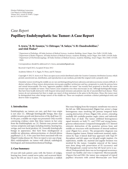 Papillary Endolymphatic Sac Tumor: a Case Report