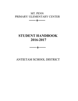 Student Handbook 2016-2017
