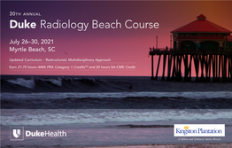 Duke Radiology Beach Course
