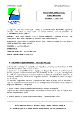 Tél. : 05.65.33.60.62 Fax : 05.65.33.18.99 Courriel : Mairie@Alvignac.Fr Site : 1 M