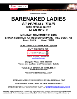 Barenaked Ladies Silverball Tour with Special Guest Alan Doyle