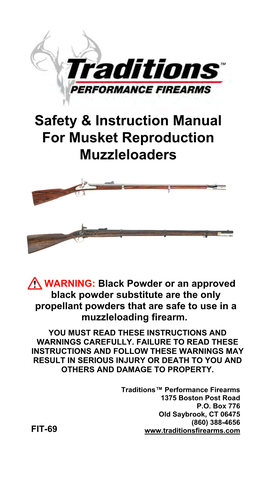 Musket Reproduction Muzzleloaders Manual