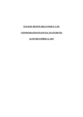 Enlight Renewable Energy Ltd. Consolidated Financial