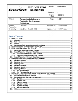 Packaging Specifications