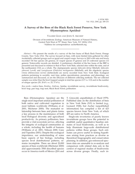 A Survey of the Bees of the Black Rock Forest Preserve, New York (Hymenoptera: Apoidea)