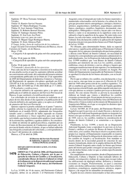 6924 22 De Mayo De 2006 BOA Número 57 Suplente: Dª. Rosa Torreano Armengol. Vocales: Titular: D. Ramiro Sarvisé Nasarre