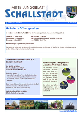 Mitteilungsblatt