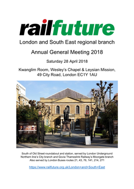 London and South East Regional Branch Annual General Meeting 2018