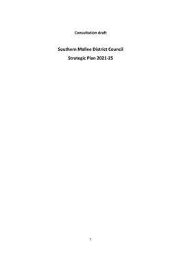 Southern Mallee District Council Strategic Plan 2021-25