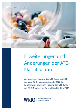 Erweiterungen Und Änderungen Der ATC- Klassifikation