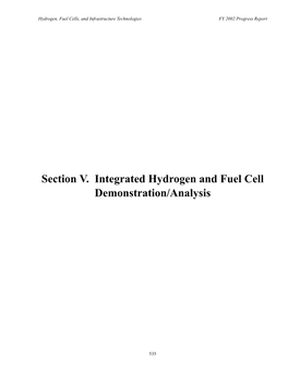 Hydrogen, Fuel Cells and Infrastructure Technologies Program