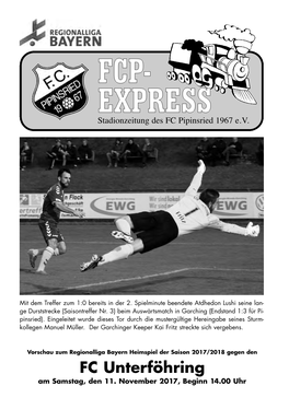 FC Unterföhring Am Samstag, Den 11