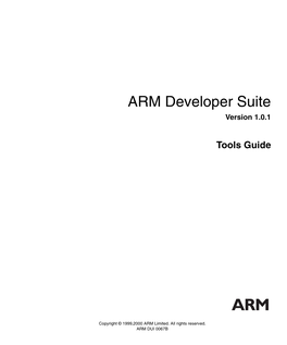 ARM Developer Suite Version 1.0.1
