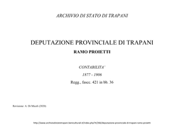 Deputazione Provinciale Di Trapani Ramo Proietti