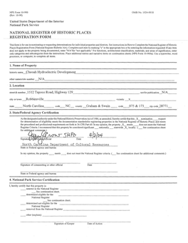 NATIONAL REGISTER of Mstoric PLACES REGISTRATION FORM