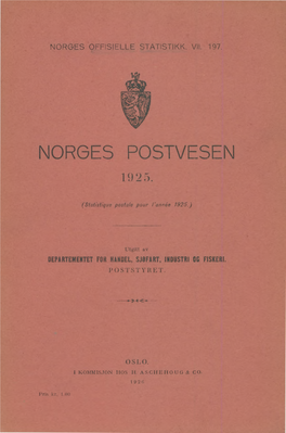 Norges Postvesen 1925