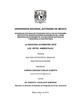 Universidad Nacional Autónoma De México