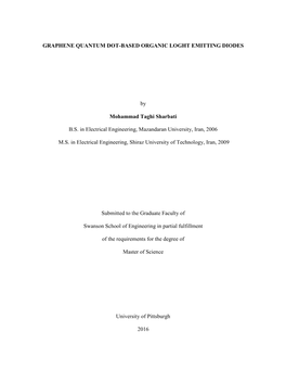 Graphene Quantum Dot-Based Organic Loght Emitting Diodes
