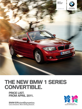 THE NEW BMW 1 Series CONVERTIBLE. PI R CE LIST