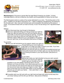 Pose of the Month Marichyasana A