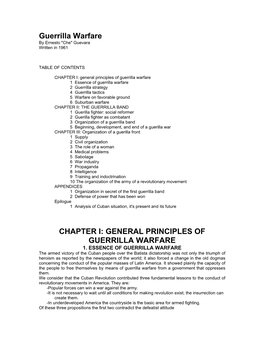 General Principles of Guerrilla Warfare