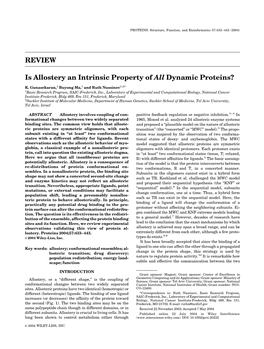 Is Allostery an Intrinsic Property of All Dynamic Proteins?