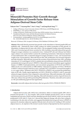 Minoxidil Promotes Hair Growth Through Stimulation of Growth Factor Release from Adipose-Derived Stem Cells