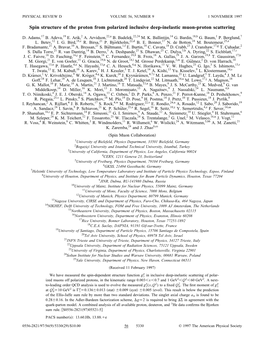 Spin Structure of the Proton from Polarized Inclusive Deep-Inelastic Muon-Proton Scattering