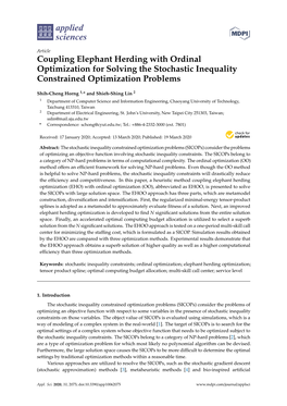 Coupling Elephant Herding with Ordinal Optimization for Solving the Stochastic Inequality Constrained Optimization Problems