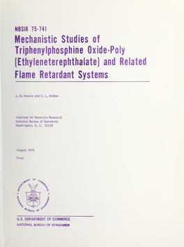 Mechanistic Studies of Triphenylphosphine Oxide-Poly (Ethyleneterephthalate) and Related Flame Retardant Systems