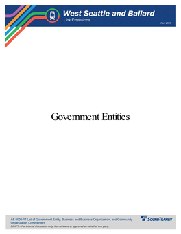 Government Entities