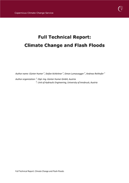 Full Technical Report: Climate Change and Flash Floods