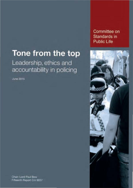 Tone from the Top Leadership, Ethics and Accountability in Policing