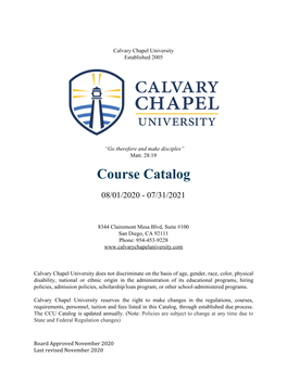 Course Catalog