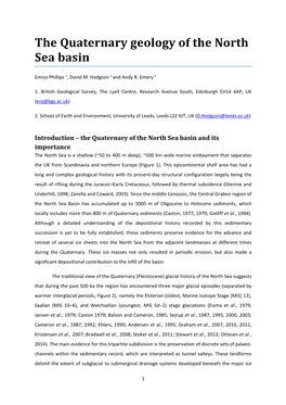 The Quaternary Geology of the North Sea Basin