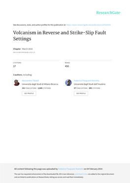 Volcanism in Reverse and Strike-Slip Fault Settings