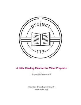 A Bible Reading Plan for the Minor Prophets