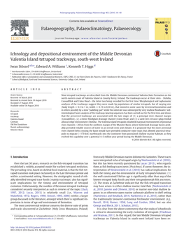 Ichnology and Depositional Environment of the Middle Devonian Valentia Island Tetrapod Trackways, South-West Ireland