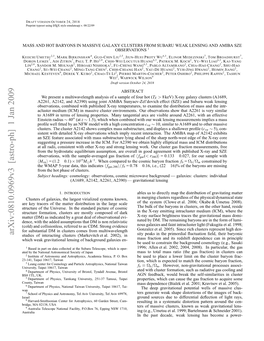 Mass and Hot Baryons in Massive Galaxy Clusters from Subaru Weak Lensing and Amiba SZE Observations