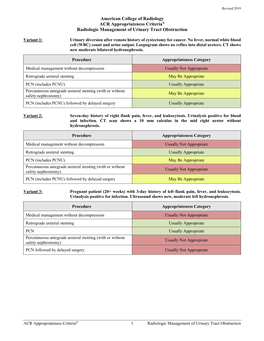 Radiologic Management of Urinary Tract Obstruction